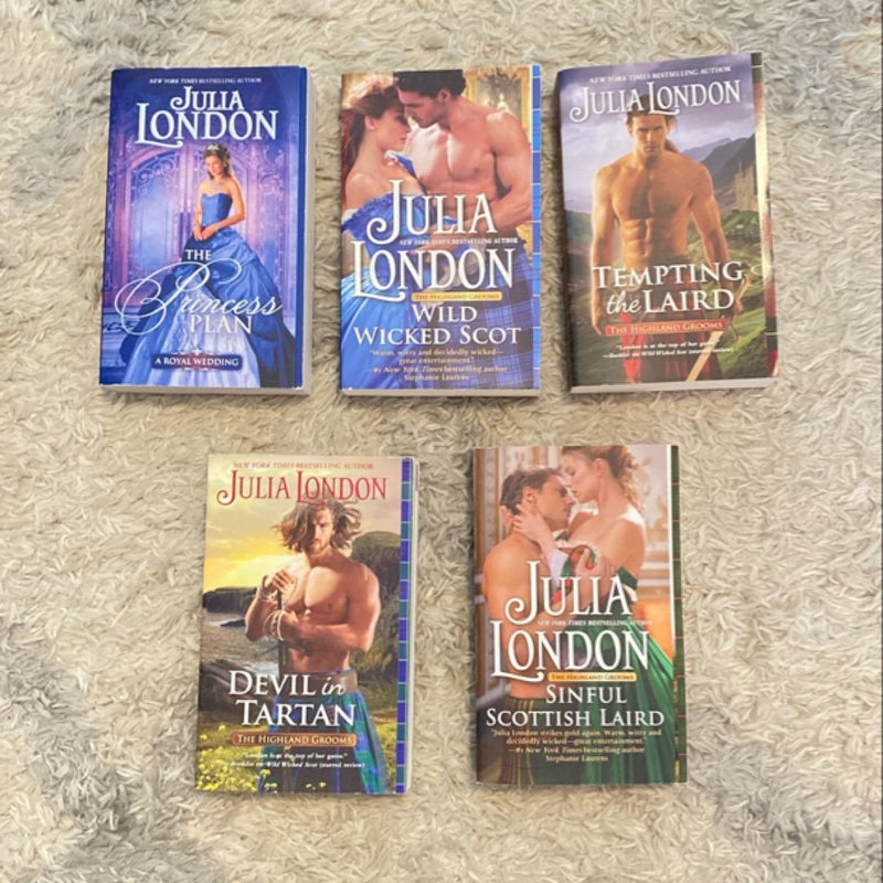 Lot of 5 Julia London Books, All Signed