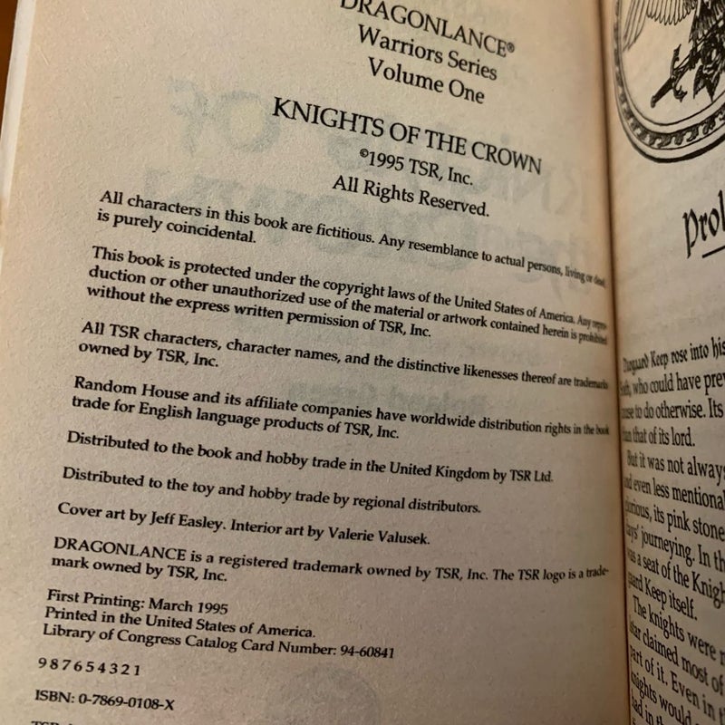DragonLance: Complete Warriors Series 1-7 Set: Knights of the Crown, Maquesta Kar-Thon, Knights of the Sword, Theros Ironfeld, Knights of the Rose, Lord Soth, The Wayward Knights