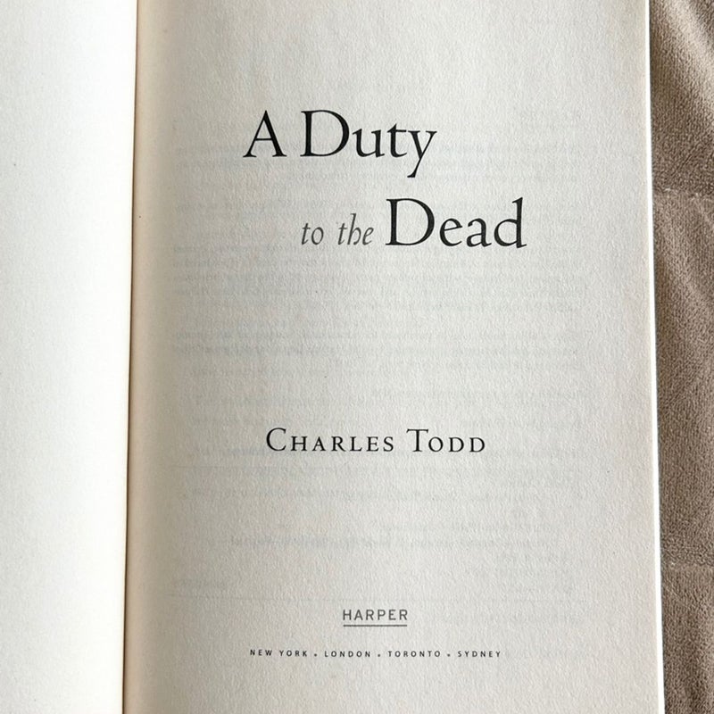 A Duty to the Dead  10389