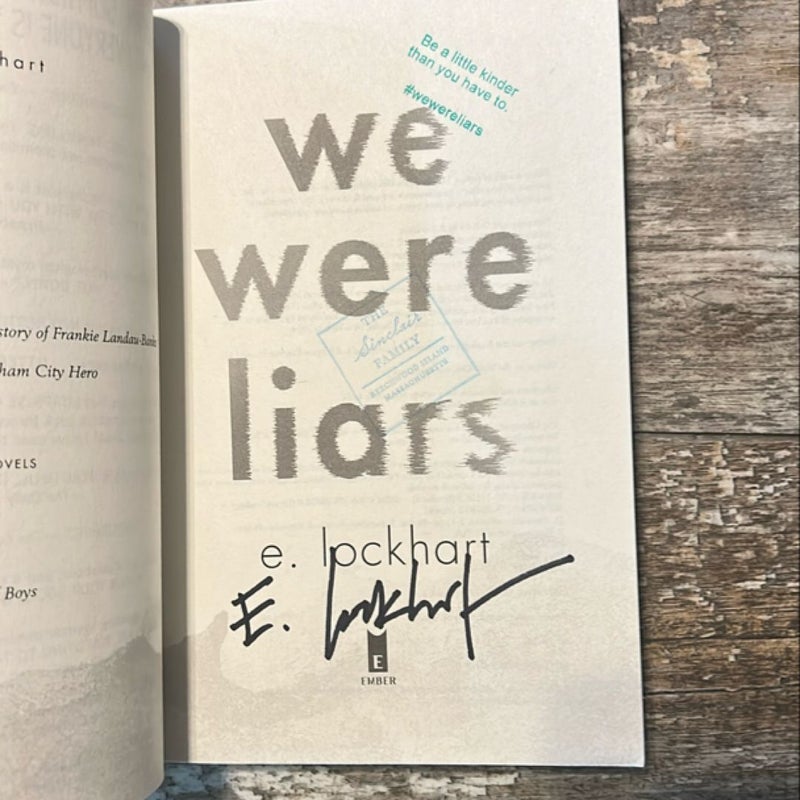 We Were Liars SIGNED 