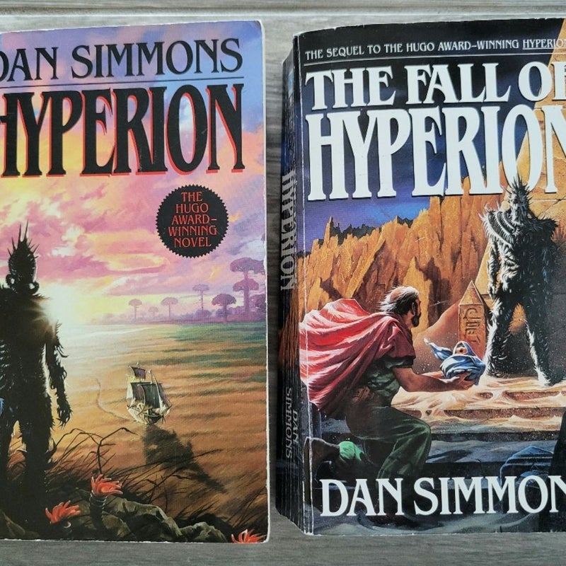 HYPERION AND THE FALL OF HYPERION CANTOS SERIES BOOKS LOT OF 2 BOOKS DAN SIMMONS