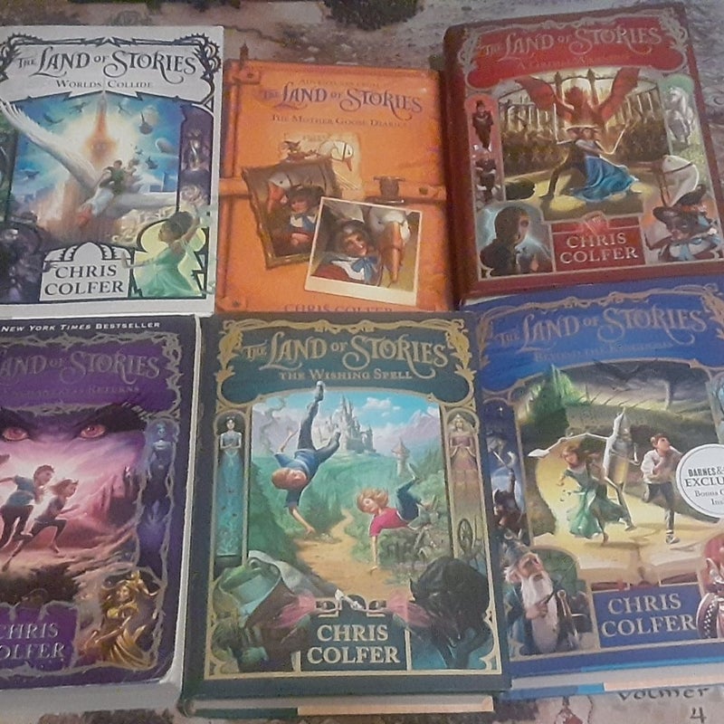 The Land of Stories lot 1,2,3,4,6: Worlds Collide