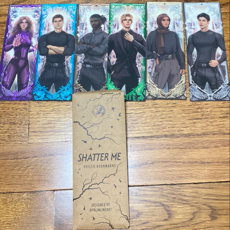 Shatter Me character bookmarks