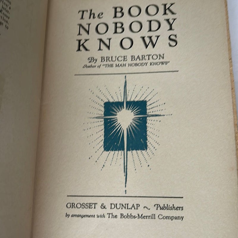 The book Nobody Knows 