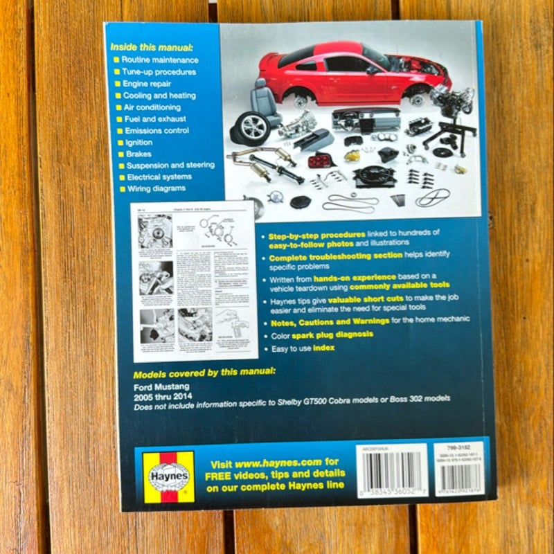 Ford Mustang 2005 Thru 2014 Haynes Repair Manual