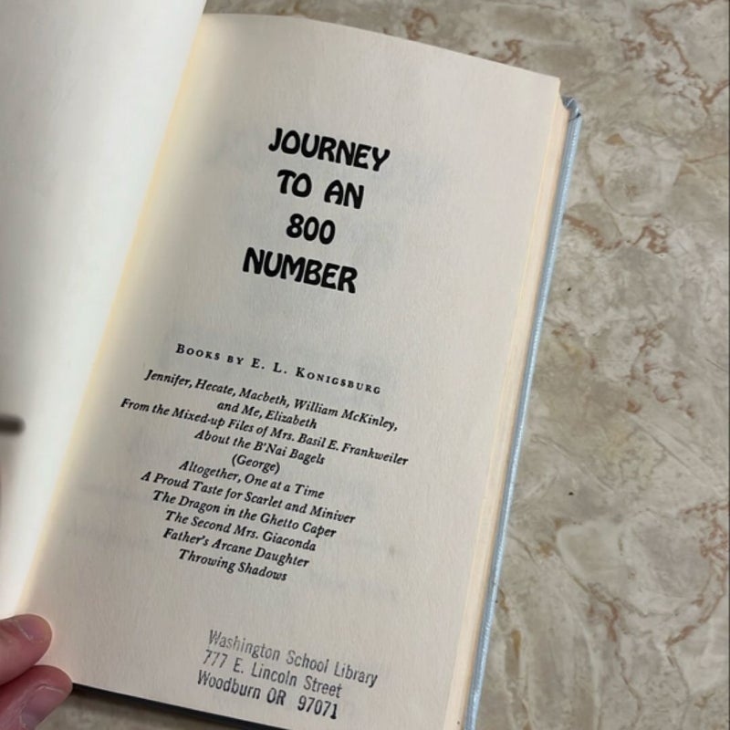 Journey to an 800 Number