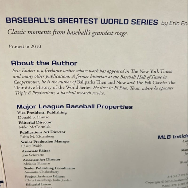 Baseballs greatest World Series Baseballs greatest World Series