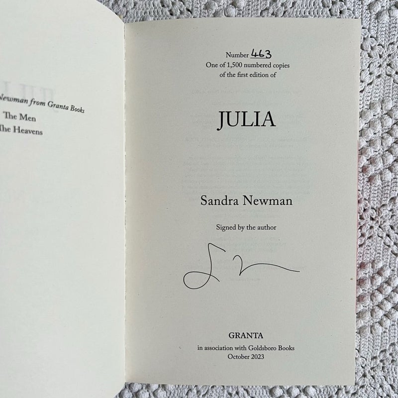 Julia 463/1500 Signed and Numbered First Edition 