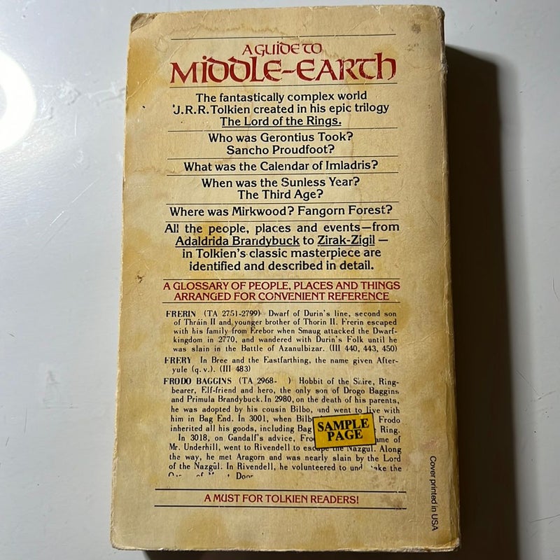Guide to Middle Earth