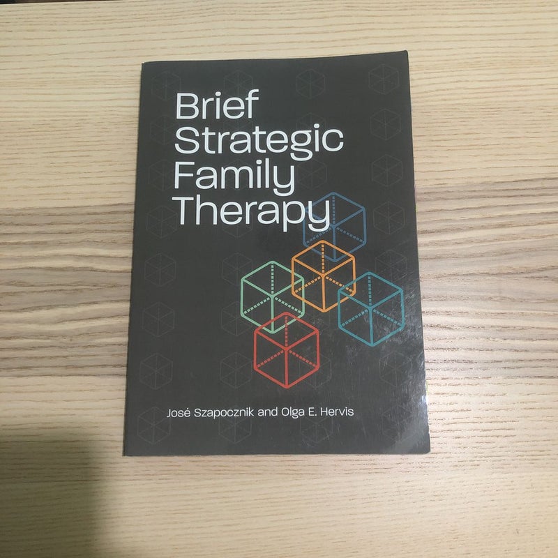 Brief strategic family therapy by jos szapocznik paperback pangobooks