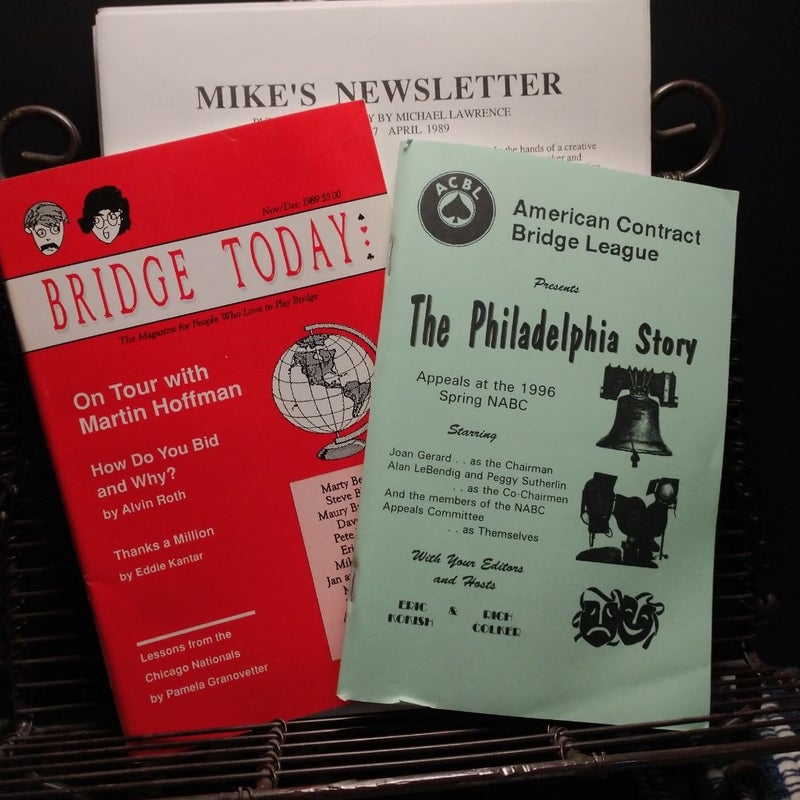 Bridge Bundle-Americac Contract Bridge League(Philadelphia Story) Bridge Today and Mikes Newsletter 