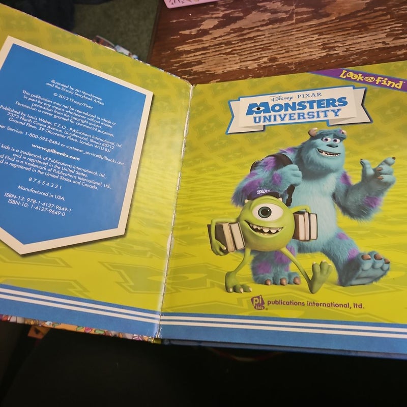 Monsters University Look and Find