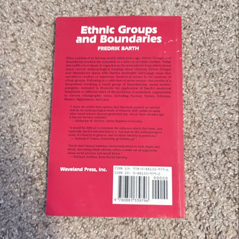 Ethnic Groups and Boundaries