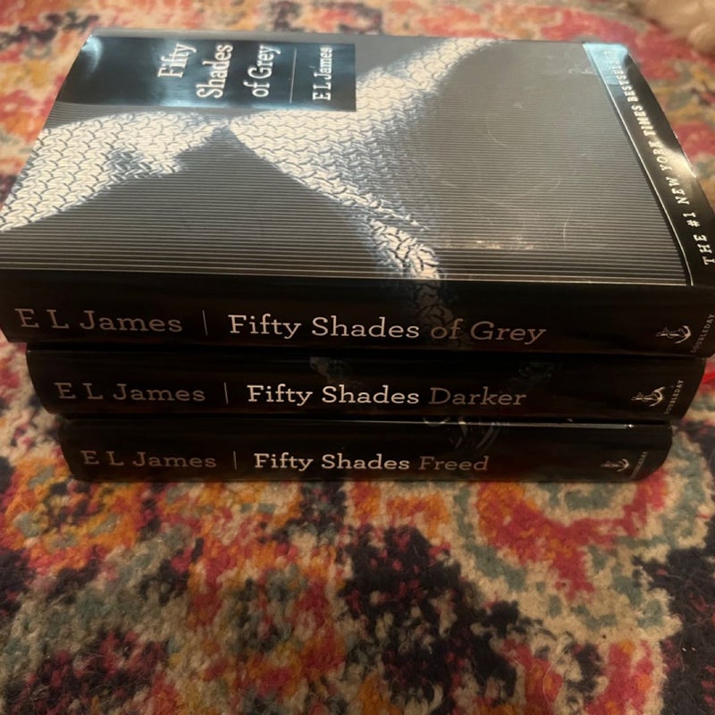 Fifty Shades of Grey Trilogy E L James 1st Doubleday HC 1st Ed/ 1st Print Signed