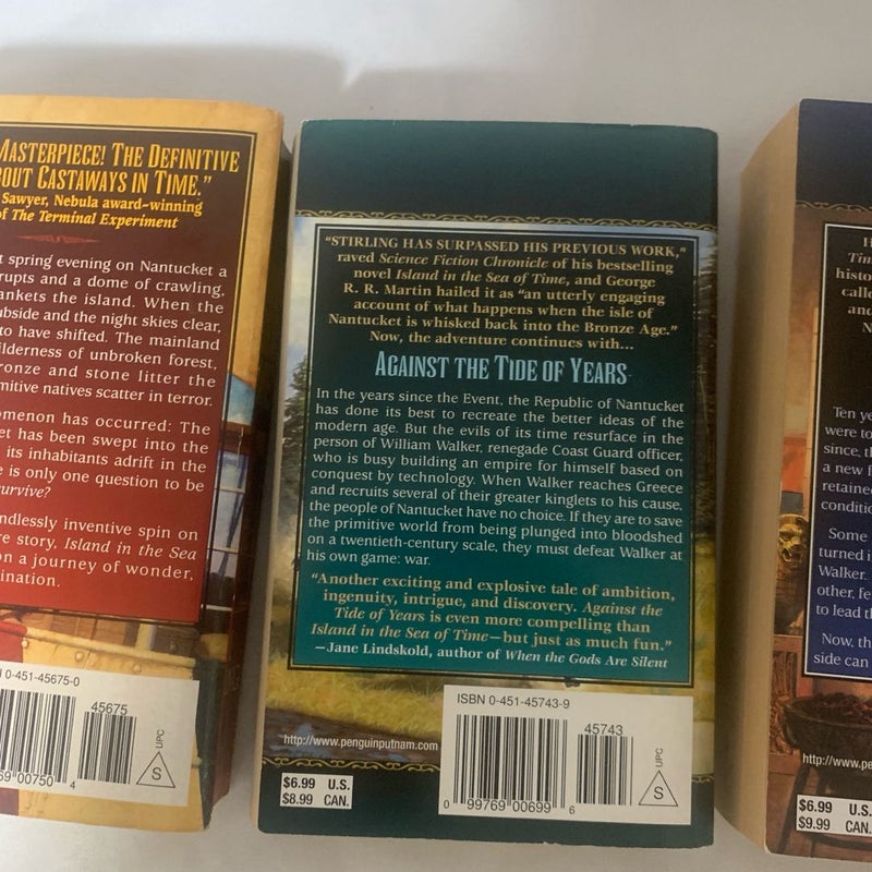 LOT OF 3 S.M. STIRLING PAPERBACK BOOKS OCEANS OF ETERNITY-AGAINST THE TIDE YEARS