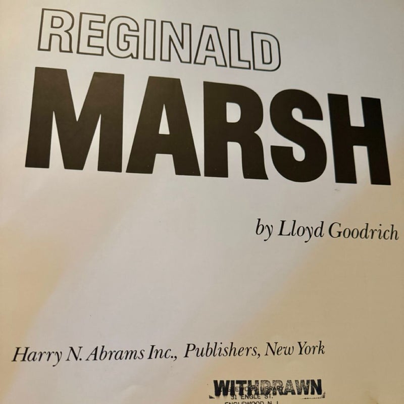 Reginald Marsh by Lloyd Goodrich First Edition 