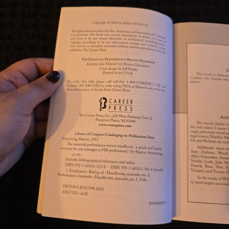 The Essential Performance Review Handbook by Sharon Armstrong