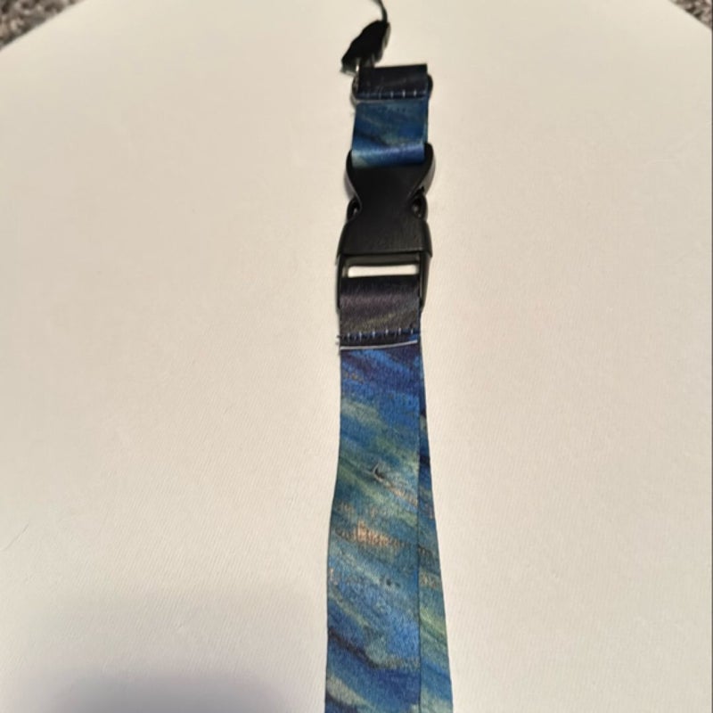 Van Gogh lanyard key chain starry night themed 