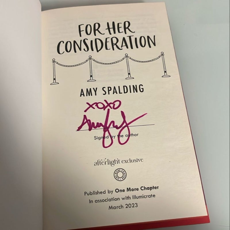 For her consideration