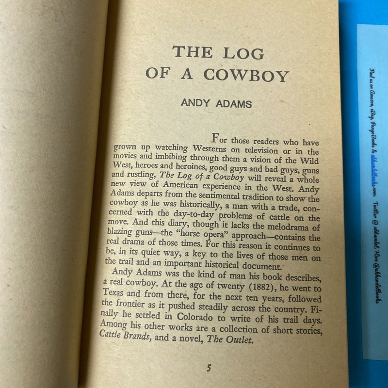 The Log of a Cowboy 