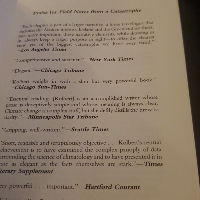 Field Notes from a Catastrophe