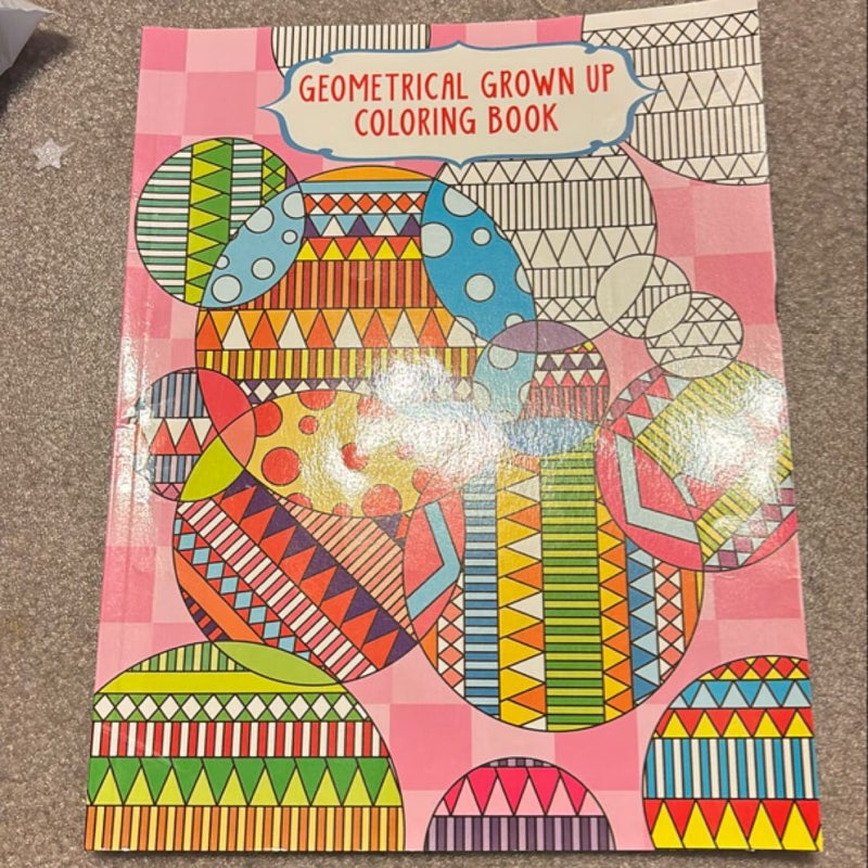 Geometrical grown up coloring book