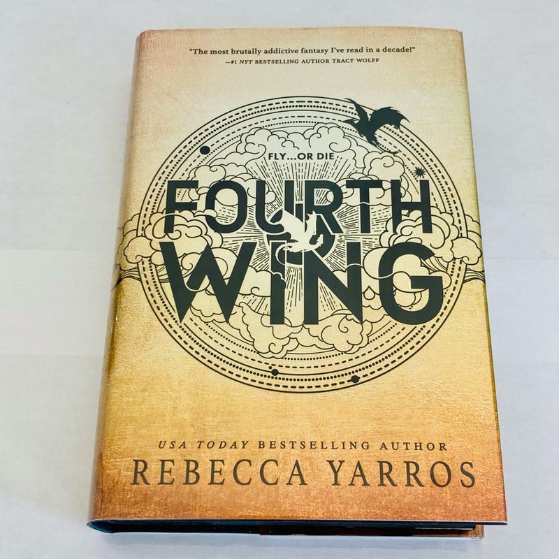 Fourth Wing First Edition First Printing Sprayed Edges & Bookplate