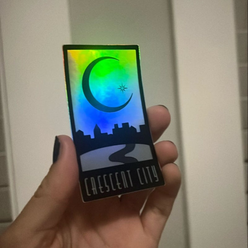 Crescent city holographic sticker 