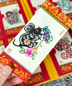 Chinese Zodiac Paper Cut-Out Bookmark Set