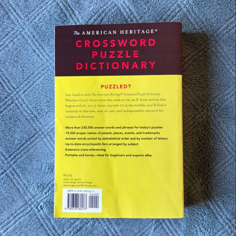 The American Heritage Crossword Puzzle Dictionary