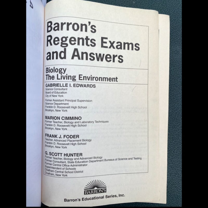 Regents Exams and Answers: Biology