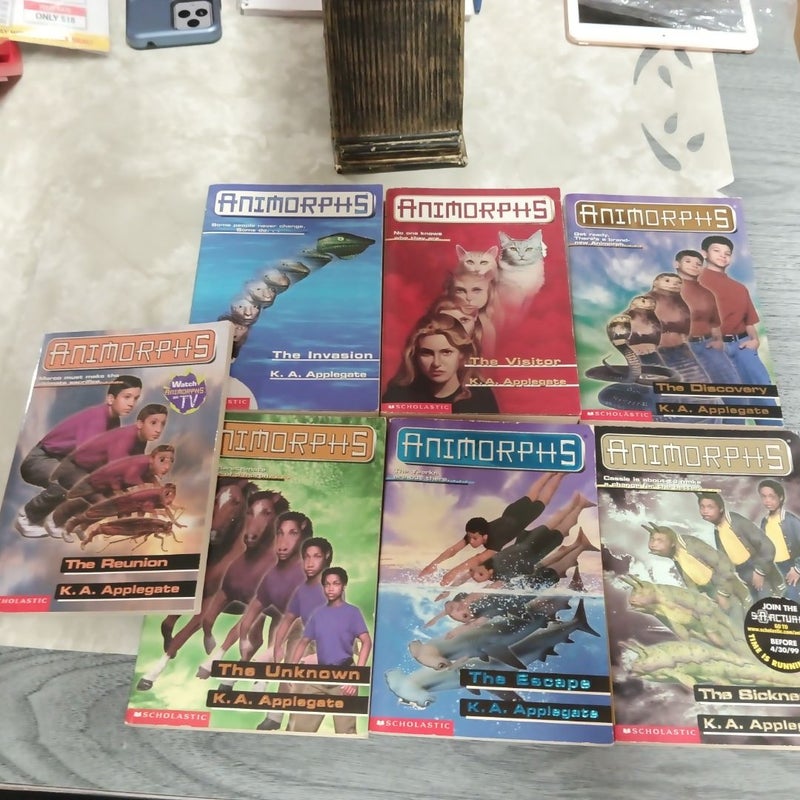 7 Animorphs books lot as seen