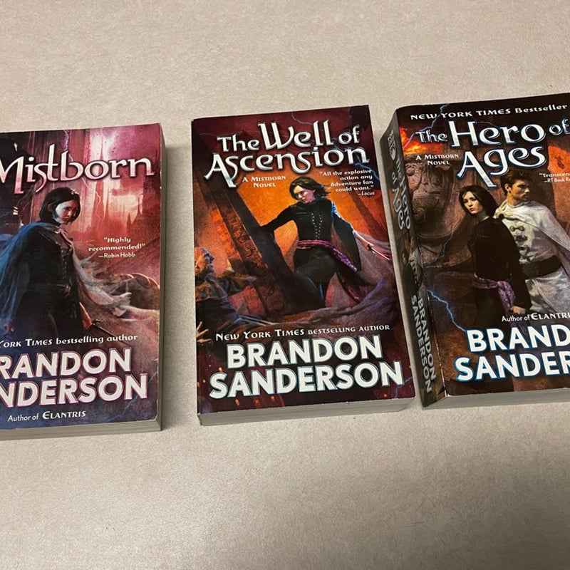 The Mistborn Trilogy by Brandon Sanderson.