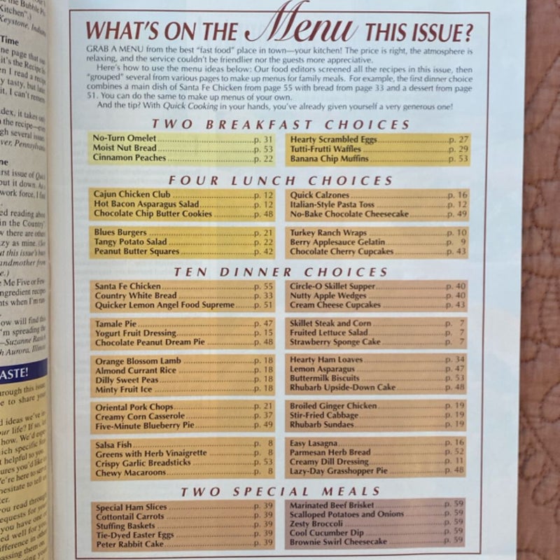 Taste of Home’s Quick Cooking (March/April 1998)