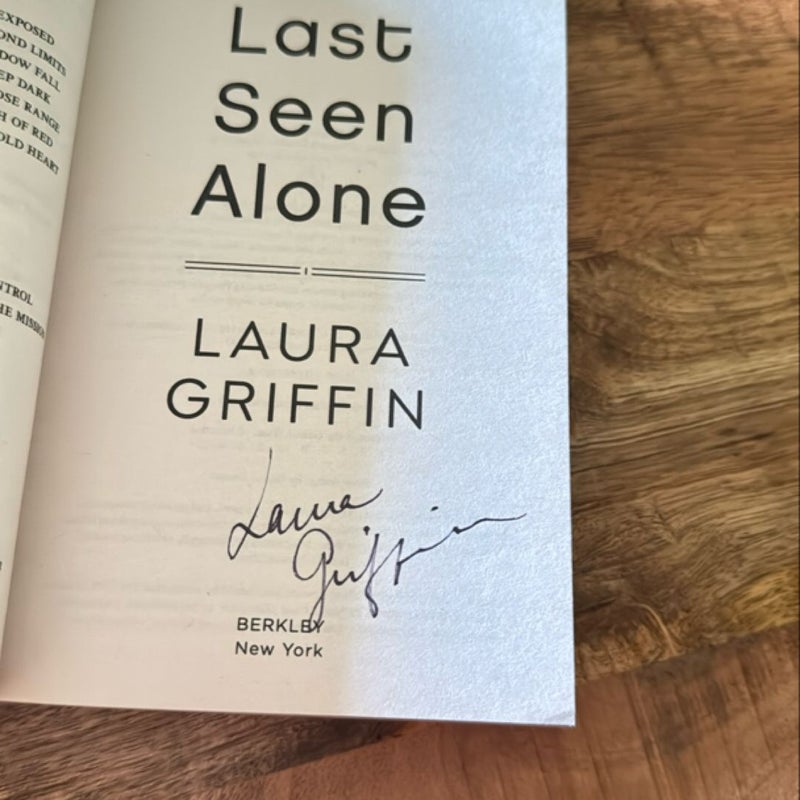 Last Seen Alone (autographed copy)