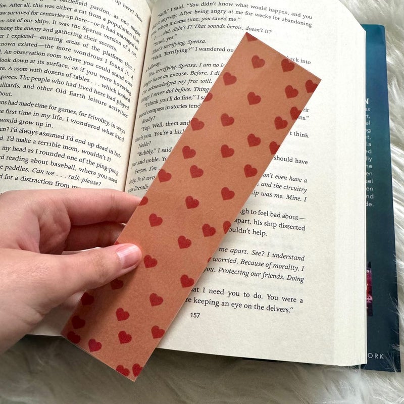 Handmade heart bookmark ♥️