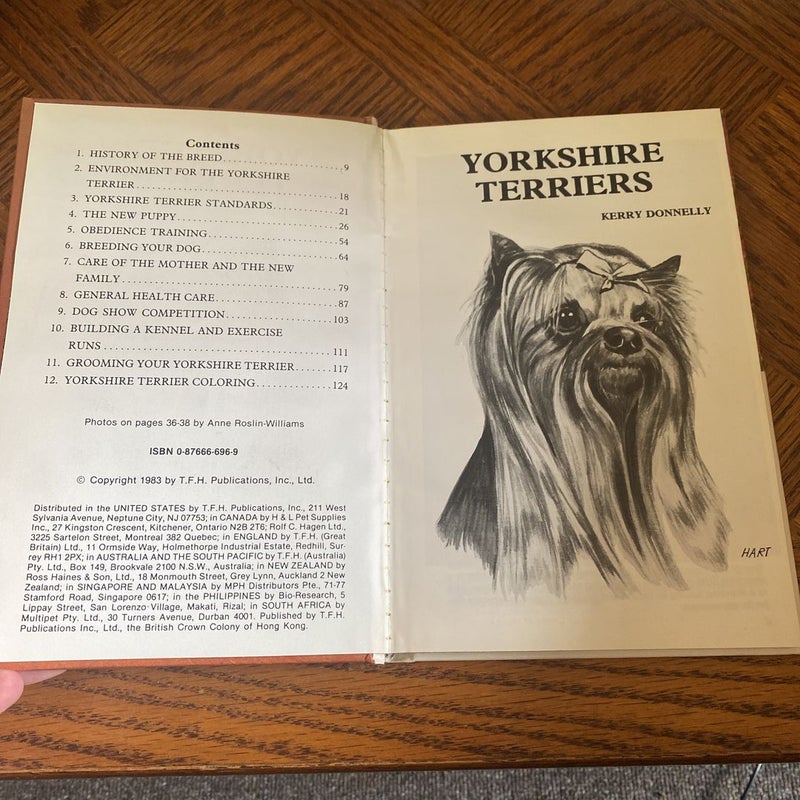 Vintage 1980s/ 1983 Yorkshire Terriers Hardcover