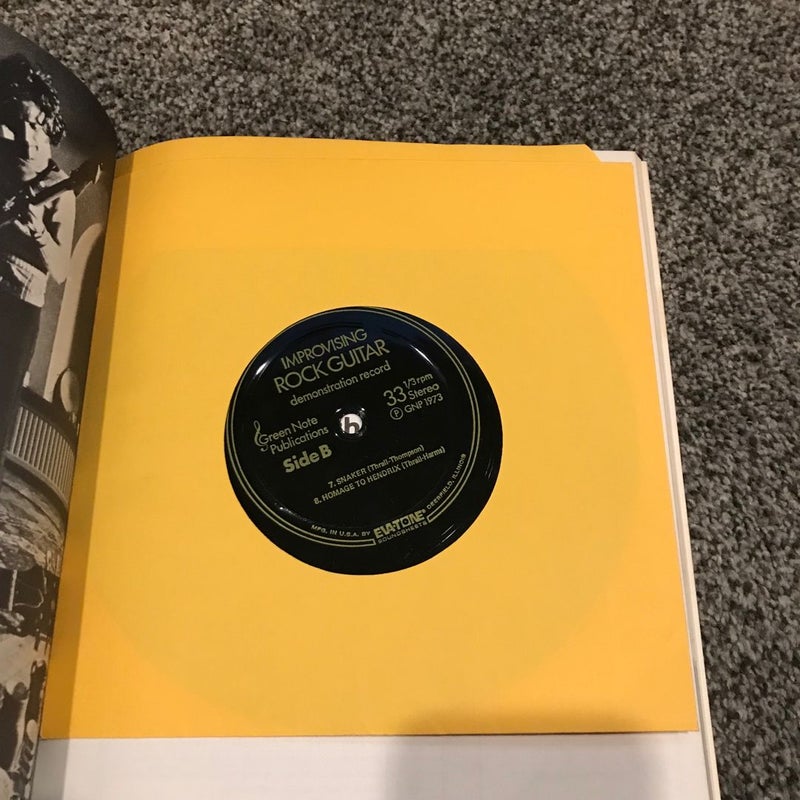 1973 Improvising Rock Guitar Book Jimi Hendrix w/ Demonstration Record