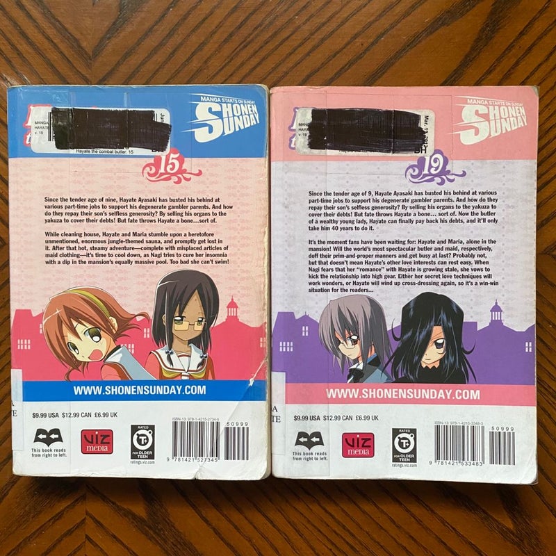 Hayate the Combat Butler, Vol. 13, 14,15, & 19