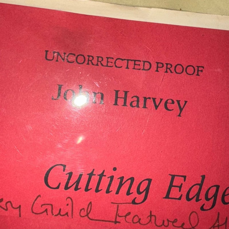 CUTTING EDGE SIGNED UNCORRECTED PROOF