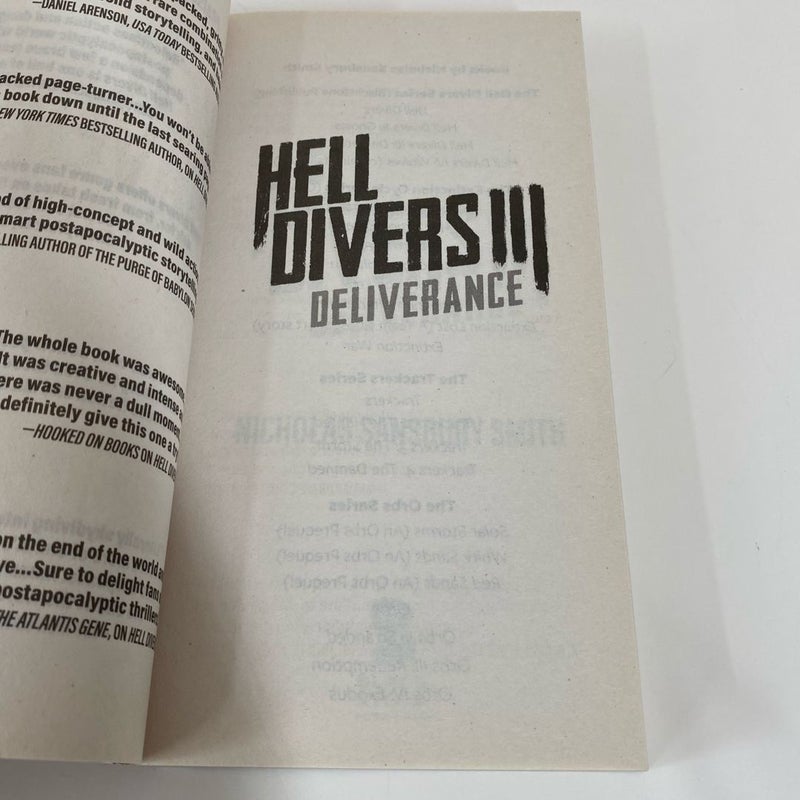 Lot of Two (2) Hell Divers Books: Deliverance & Warriors