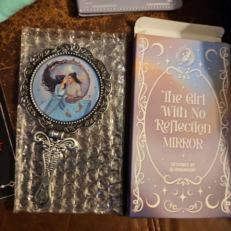 Fairyloot August Ya Bookish Merch Items Tarot Cards Mirror Plate Socks Passport