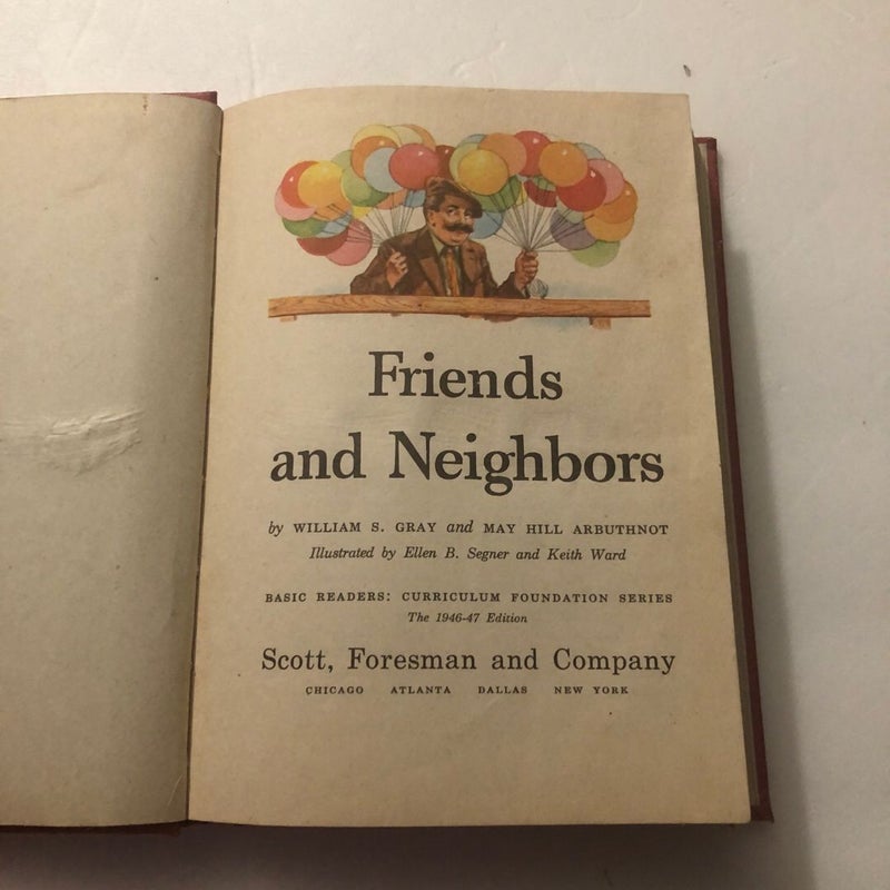 Vintage Friends and Neighbors Hardcover Book