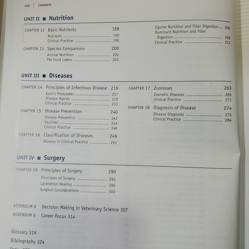 Introduction to Veterinary Science 