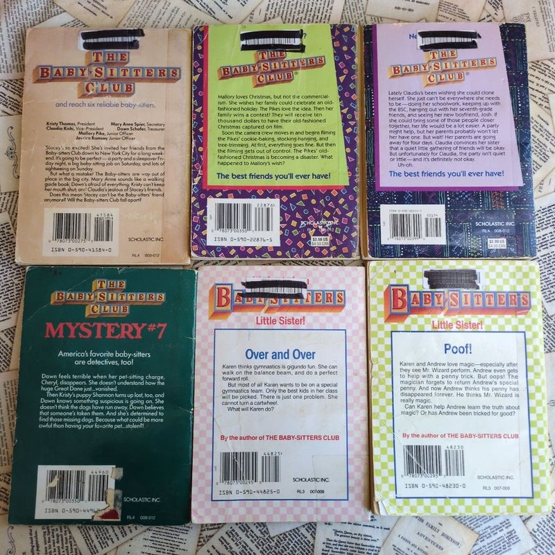 Baby-Sitters Club & Baby-Sitters Little Sister Bundle (6 Books)