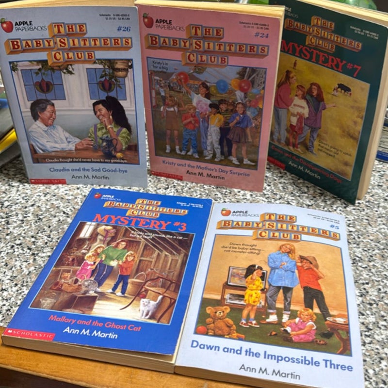 Book lot  of 5 the baby sitters club
