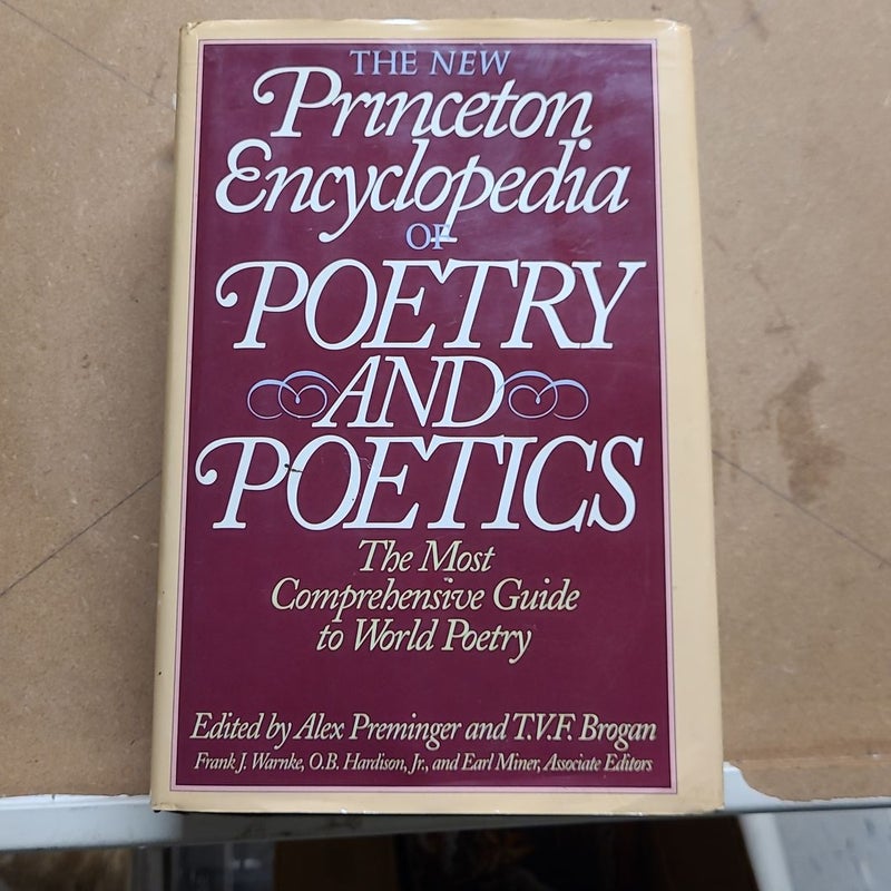 The New Princeton Encyclopedia of Poetry and Poetics