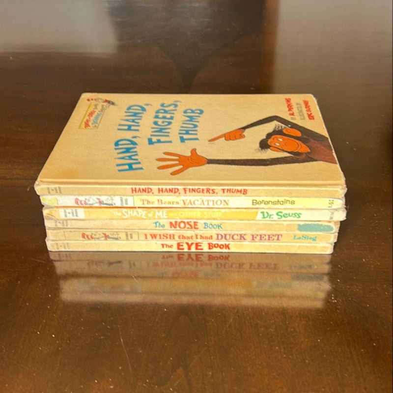 Lot of 6 Vintage cat in the hat beginner books