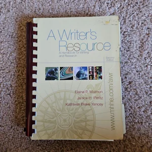 A Writer's Resource (spiral) with Student Access to Catalyst 2. 0