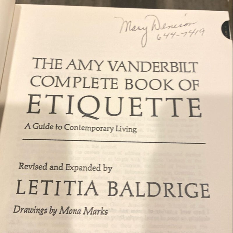 The Amy Vanderbilt Complete Book of Etiquette